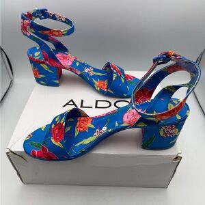 ALDO Lolla Floral Block Heel Sandals | Size 11